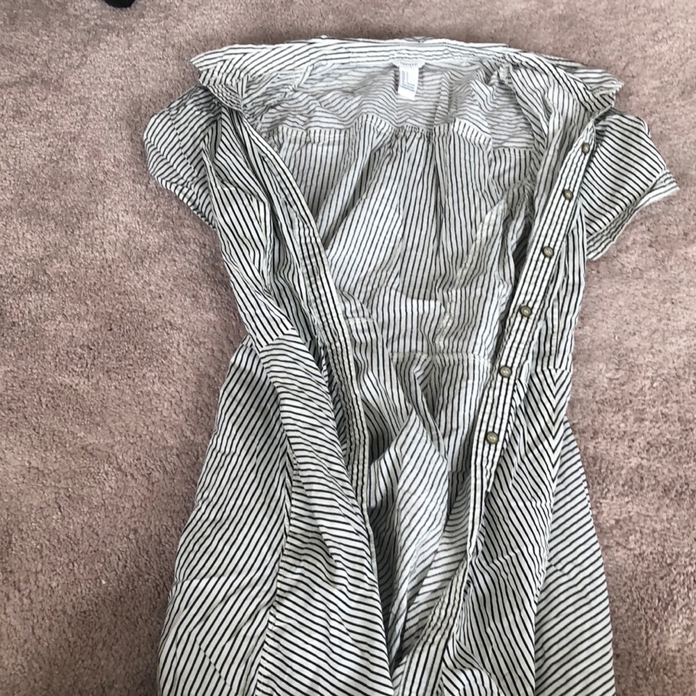 Forever 21 striped button down dress